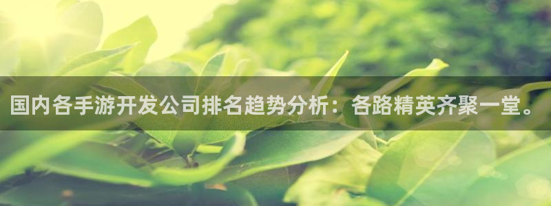 摩根娱乐挂机教程下载：国内各手游开发公司排名趋势分析：各路精